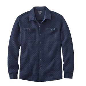 L.L. Bean Men's Quilted Blue Overshirt Jacket